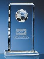 Thumbnail for Optical Crystal Rectangular Football Award